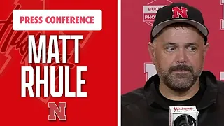 Nebraska Football Head Coach Matt Rhule speaks to the media after Huskers' win over Louisiana Tech