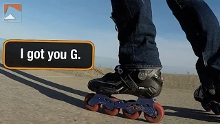 Inline Skating Down Hill Slowing Tutorial -Rollerblading Drag Stop