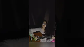 Aizhan - Тёмно оранжевый закат на гитаре ковер (cover) | красивое исполнение на гитаре