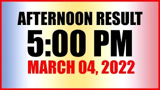 Lotto Result Today 5pm March 4 2022 Swertres Ez2