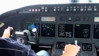 Pilot View Challenger 604 Take Off