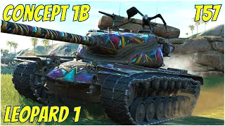 T57 Heavy Tank, Concept 1B & Leopard 1 ● WoT Blitz