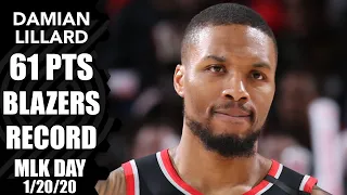 Damian Lillard erupts for 61 points to set MLK Day, Blazers record | 2019-20 NBA Highlights