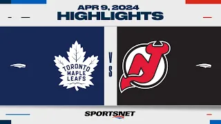 NHL Highlights | Maple Leafs vs. Devils - April 9, 2024