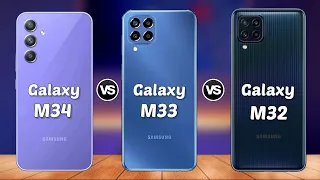 Samsung Galaxy M34 vs Samsung galaxy M33 Vs Samsung Galaxy M32 || Specification || Comparison ||