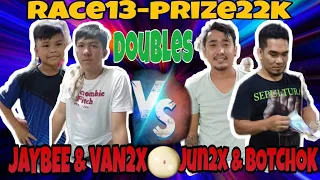 Doubles 🏆JAYBEE/VAN2 DAVAO🆚BOTCHOK/JUN2 DAVAO race13 prize22k Oct 1,2022 DAVAO CITY 🏆