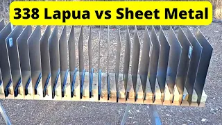 338 Lapua vs Sheet Metal - Tungsten Core, LRX, Accubond, Brass Solid