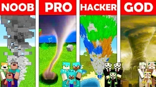 Minecraft NOOB vs PRO vs HACKER vs GOD : FAMILY TORNADO in Minecraft! AVM Shorts Animation