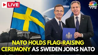 LIVE: Flag-Raising Ceremony of Sweden at NATO Headquarters, Brussels | Sweden Joins NATO | IN18L