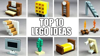 TOP 10 Easy LEGO Building Ideas Anyone Can Make | Without Technic