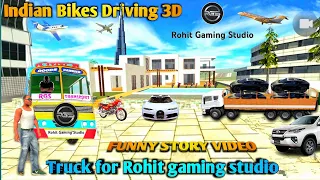 Truck🚛 In Indian Bikes Driving 3D😍 Full Funny😜Story Video🥰 Car Dilibri 🚙 @rohitgamingstudio6902