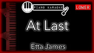 At Last (LOWER -3) - Etta James - Piano Karaoke Instrumental