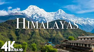 FLYING OVER HIMALAYAS (4K UHD) - Relaxing Music Along With Beautiful Nature Videos - 4K Video