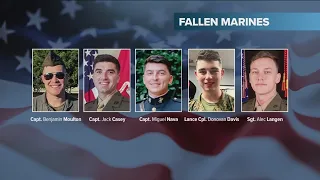 Five Marines who died in a helicopter crash near San Diego identified