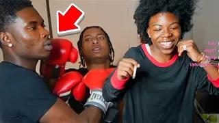 BOXING DRILL RAPPERS IN THE NOTI MANSION! *LAST TO GET KNOCKED OUT NOTICUZ VS RAPPPERS*