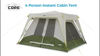 CORE® Equipment 4-Person Performance Instant Cabin Tent Setup