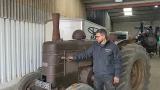 Starting a Field Marshall Tractor with a hammer and shotgun