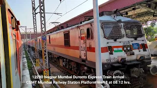 12290 Nagpur Mumbai Duronto Express Train Arrival CSMT Mumbai Railway Station