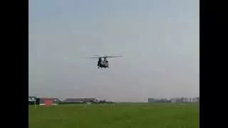 Royal Netherlands Airforce Chinook makng a low pass at Midden-Zeeland 13oct08