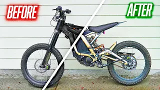 1 DAY Surron X Transformation! 5 easy mods mods + riding