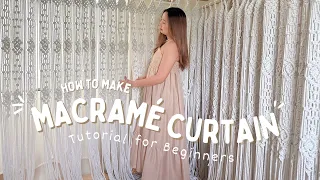 How to make DIY Macrame Curtain | Step-by-step Easy Tutorial for Beginners