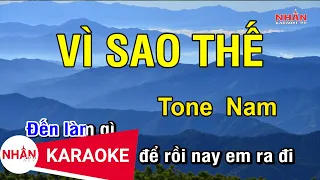 Karaoke Vì Sao Thế Tone Nam | Nhan KTV  ✔