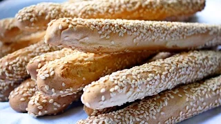 Homemade Sesame Seed Breadsticks