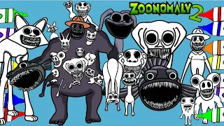 How to Color All BOSSES from Zoonomaly 2 Characters - New Coloring Pages - NCS MUSIC