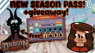 New Season Pass! *+GIVEAWAY!* (Dragon Adventures, Roblox!)