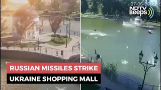 CCTV Footage: Russian Missiles Hit Shopping Mall In Ukraine