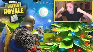 NEW SNOWBALL LAUNCHER WIN! (Fortnite Battle Royale Christmas Update)