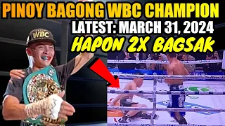 MARCH 31 2024 PINOY BAGONG WBC! HAPON 2X BAGSAK BINAWIAN NG BELT SA HARAP NG FANS