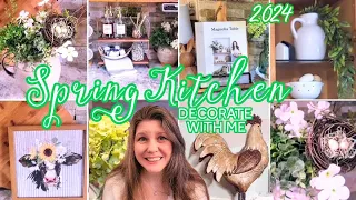 🌼🐓Spring Farmhouse Kitchen Decorate With Me| Bringing out my farmhouse decor