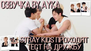 [Русская озвучка by Ayka] Stray Kids проходят тест на дружбу | Glamour