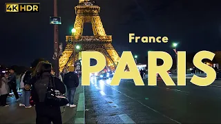 Paris 4K HDR Night Walk: The Eiffel Tower Tour, Fall 2023