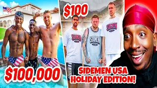 REACTION TO SIDEMEN $100,000 vs $100 HOLIDAY (USA EDITION)