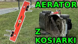 Nóż do aeracji w kosiarce spalinowej - test, oraz porównanie efektów pracy z wertykulatorem