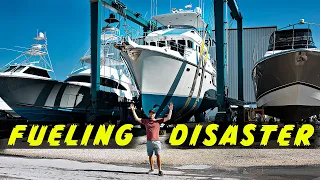 TRAWLER FUELING DISASTER! Boat HAUL OUT & Makeover! #227