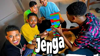 JENGA XXL met Kleine John, Chavante, Charbonn, Ilias Vietto en Eric Da Silva! 🧱