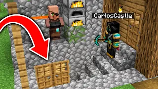 Encontramos un SOTANO SECRETO en la HERRERIA de los ALDEANOS en MINECRAFT!