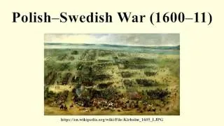 Polish–Swedish War (1600–11)