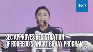 SEC approves registration of Robredo’s Angat Buhay program