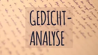 Gedichtanalyse in 4 Schritten! | Grundlagen | Aufbau | Tipps