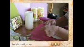 Owl Napkin to Candle Tutorial Video