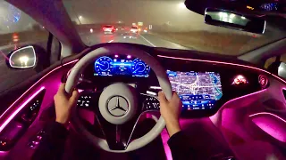 2022 Mercedes-Benz EQS 580 4MATIC - POV Night Drive & Final Thoughts