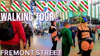 Downtown Las Vegas Fremont Street Walking Tour 12/25/21, Christmas, 3:30 PM