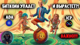 🚨 БИТКОИН УПАДЕТ и ВЫРАСТЕТ? Рекордное кол. USDT, USDC тратят! ОБЗОР ICP и ADA. Ставка ФРС. ВАЖНО!!!