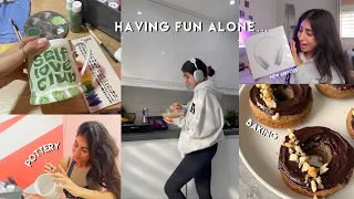 Days In my Life ✨ having fun alone, airpods max unboxing, social pottery, banana bread donuts, +more