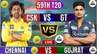 Live CSK Vs GT 59th T20 Match | Cricket Match Today | CSK vs GT 59th T20 live 1st innings #livescore