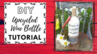 DIY Magic: Turn Wine Bottle into Beautiful Boho/Farmhouse Decor